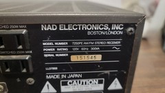 NAD 7250PE AM/FM Stereo Receiver Power Envelope