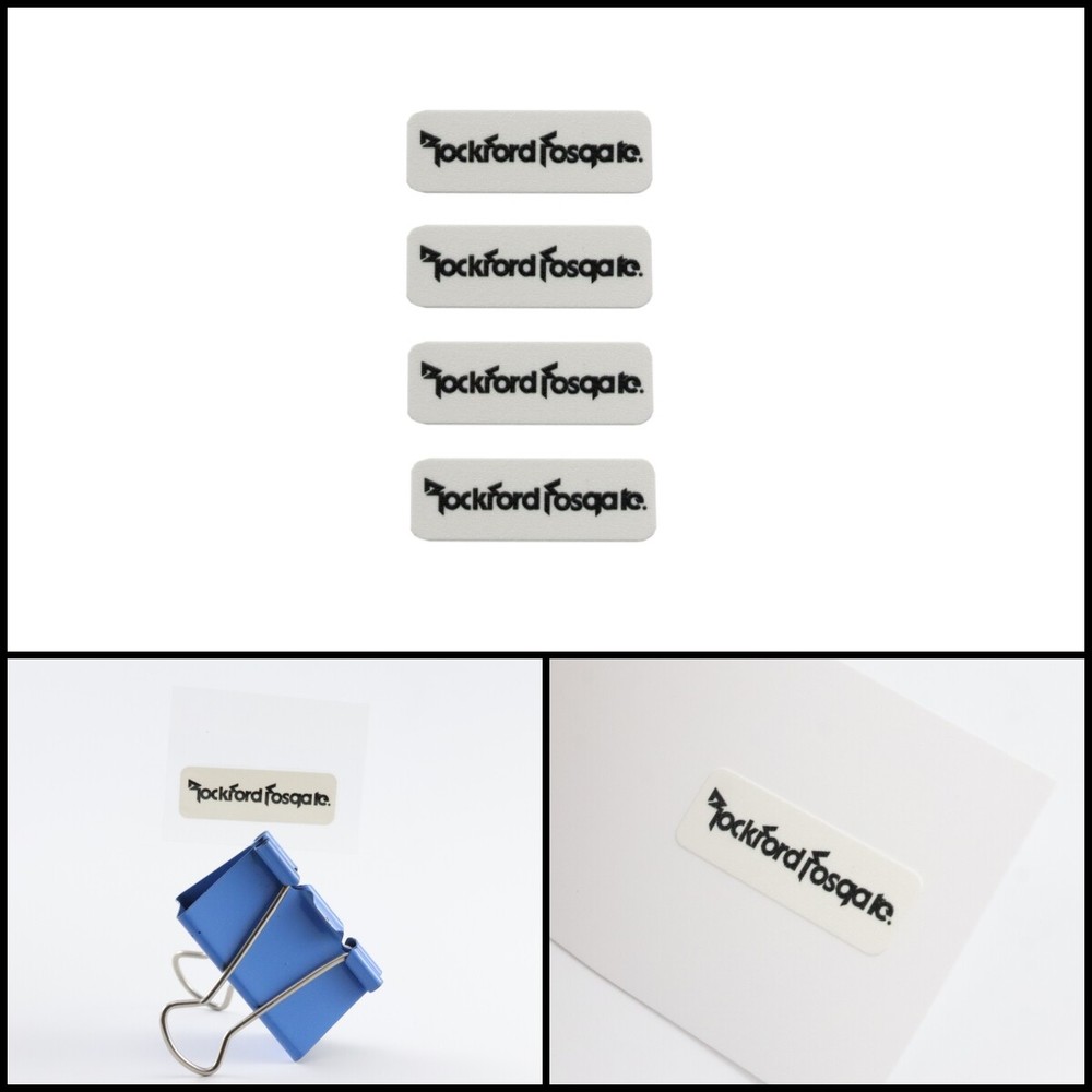 Rockford Fosgate Speaker logo badge Sticker Decal 33mm(1.29″)X11mm(0.43″)