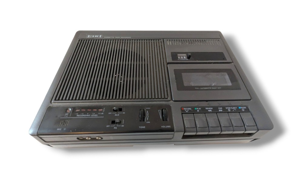 EIKI 5090A Cassette Tape Recorder Portable Tested Works with Power Cable