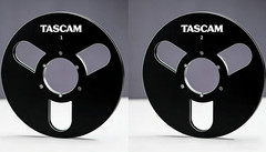 One Pair 10.5” Black TASCAM Tape reel High Quality Aluminum Take Up Reel