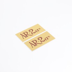 AR-2ax Speaker Grill Badges Aluminum logo Badge 53.9mm(2.125″)X25.4mm(1″) GOLD