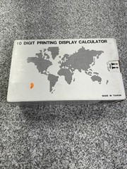 Vintage Royal 114PD Printing Calculator 10 Digit Display Box Manual Taiwan Works