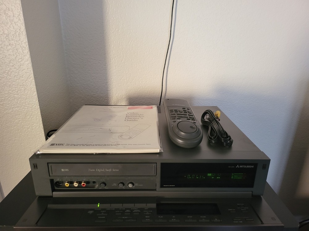 *FULLY SERVICED* Mitsubishi HS-U65 SVHS S-VHS Super VHS VCR w/Remote, Manual