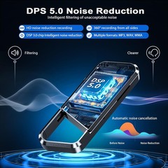 Portable Voice Recorder – Recording Device with Noise Reduction DSP 5.0 Vioce…