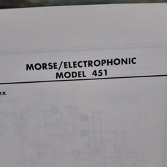 MORSE/ELECTROPHONIC Service Manual Model 451 1974 Photofact Illustrated