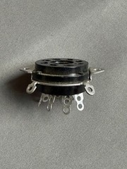 Vintage Cinch 8 pin Octal Tube Socket, recessed under chassis mount, guitar amp