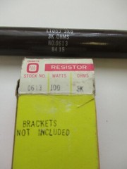OHMITE VITREOUS ENAMELED RESISTOR 0613, 100 WATTS 3 OHMS, L100J 3KO 8415