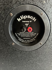 Vintage Pair of Klipsch Heresy II Loud Speaker System 4 ohm 94db RARE Tested!