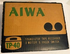 Vintage AIWA Transistor Tape Recorder TP-40 Japan Original Box