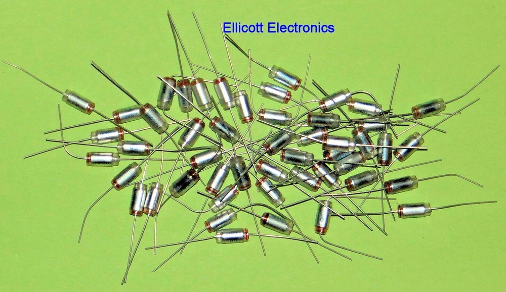 24 Pieces MIAL H16000 Capacitors 0.016uF 16000pF 16nF Film Polystyrene Axial NOS