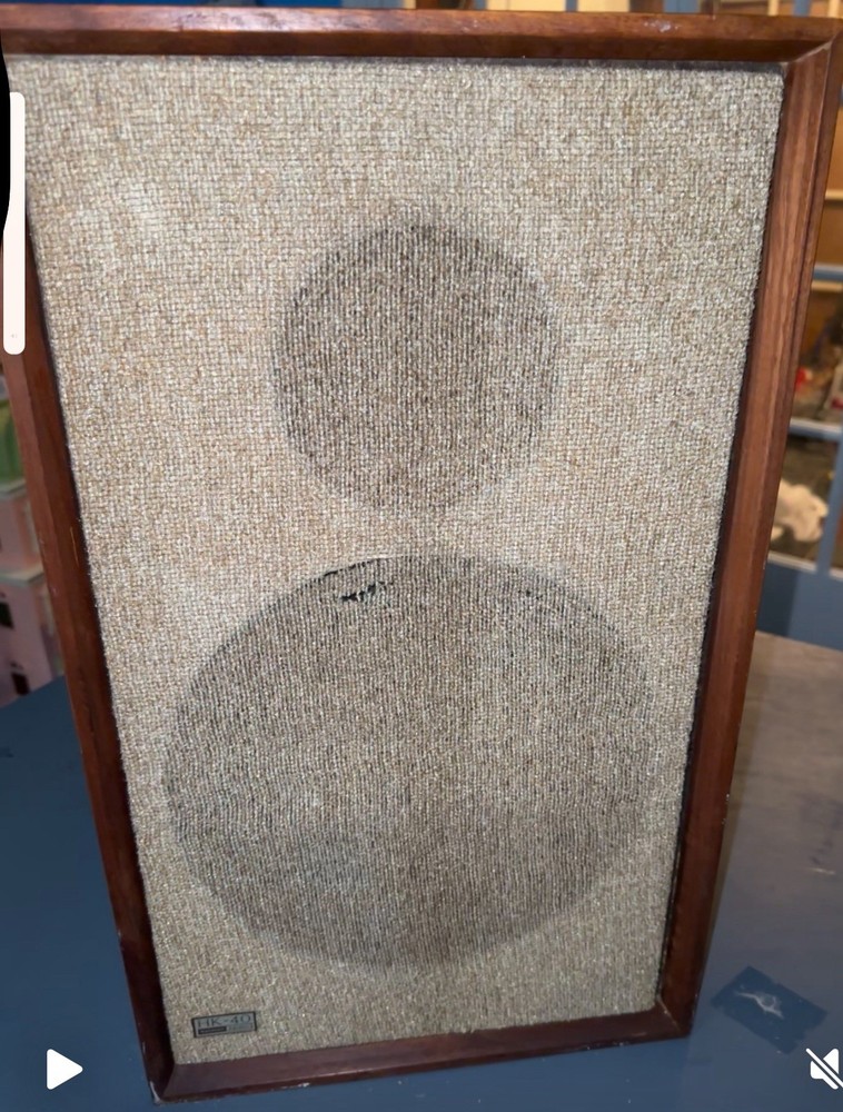 Ultra-Rare Vintage Harman Kardon HK-40 Stratophonic Speaker 10″ Woofer works
