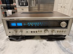 Vintage Nikko 5055 Stereo Receiver Silver Face Works Missing Buttons Part Repair