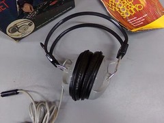 Vintage Electrophonic Morse Professional Type Stereo Headphones Set in Box Japan