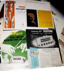 Shure Bogen Pilotone vintage electronics brochures catalogs spec sheet