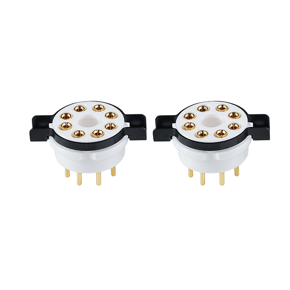 2pcs Amptata 8pin Tube Socket Octal Gold EL34 6SN7 KT88 5U4G 274B 6L6 5AR4 6V6