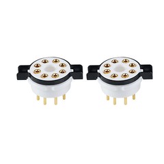 2pcs Amptata 8pin Tube Socket Octal Gold EL34 6SN7 KT88 5U4G 274B 6L6 5AR4 6V6