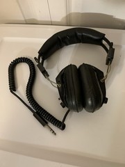 Vintage 1975 Le-Bo Stereo Headphones TA-302 Japan 8 OHM Coiled Cord 1/4 in Jack