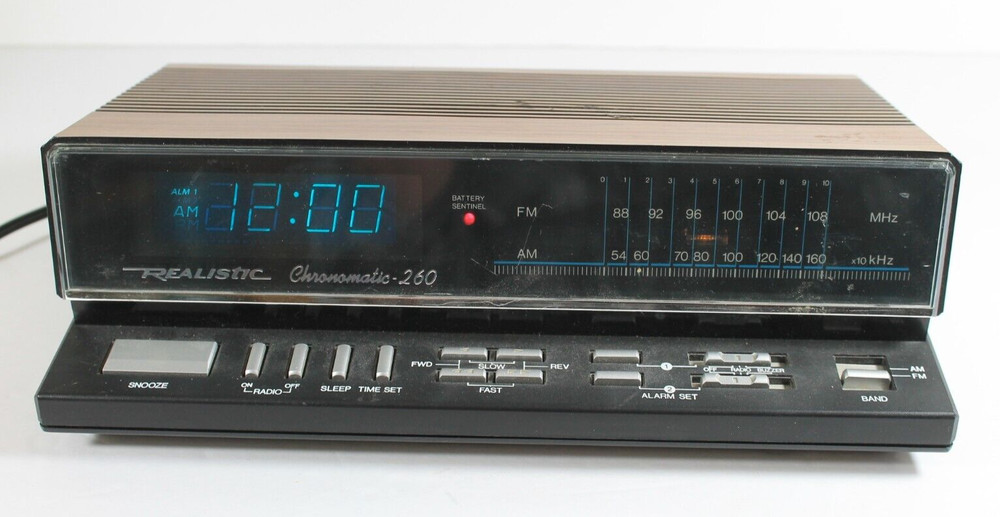 Vtg Realistic Chronomatic-260 Digital Clock Radio Model No. 12-1567