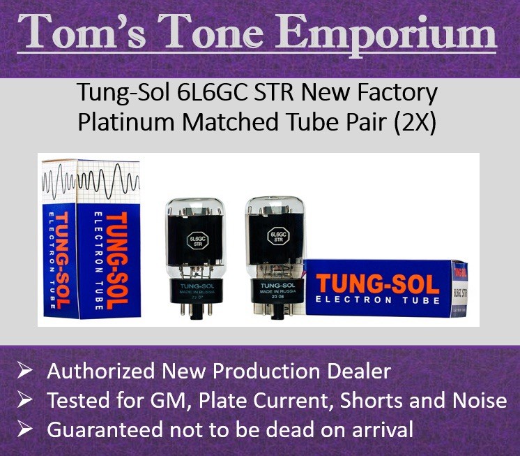 New In Box Tung-Sol 6L6GC STR Factory Matched Tube Pair – Dealer Stock