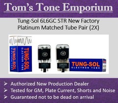 New In Box Tung-Sol 6L6GC STR Factory Matched Tube Pair – Dealer Stock