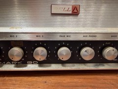 Bell Sound Mark 80 EL34 Tube PA Amplifier Microphone