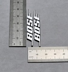 Bose Speaker Badge Logo Emblem Premium Silver Pair With Self Stick Adhesive