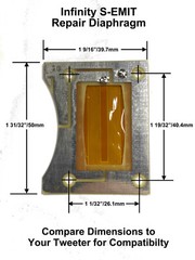 PAIR (2) Infinity S-EMIT Super Tweeter Repair Parts • TWO Pieces • NEW by AVA