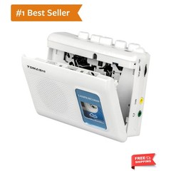 Retro Portable Cassette Player with Built-in Speaker & Mic – 4.57 x 3.54 inch