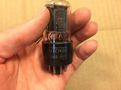 Vintage 1943 RCA 12SN7GT Black Plate Clear Glass Tube USA Tested Good Balanced