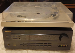 VTG PIONEER BUNDLE-PL-100 TURNTABLE/2 TALL CS-H305 SPEAKERS/VSX-D509S RECIEVER