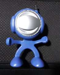 Retro BLUE Spaceman Headphones Scan Radio Vintage N.I.B. Bendable With Antenna