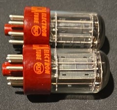 RCA 5692 6SN7 GT TUBE 1960s 10,000 HOUR RED BASE MATCHING SET NIB