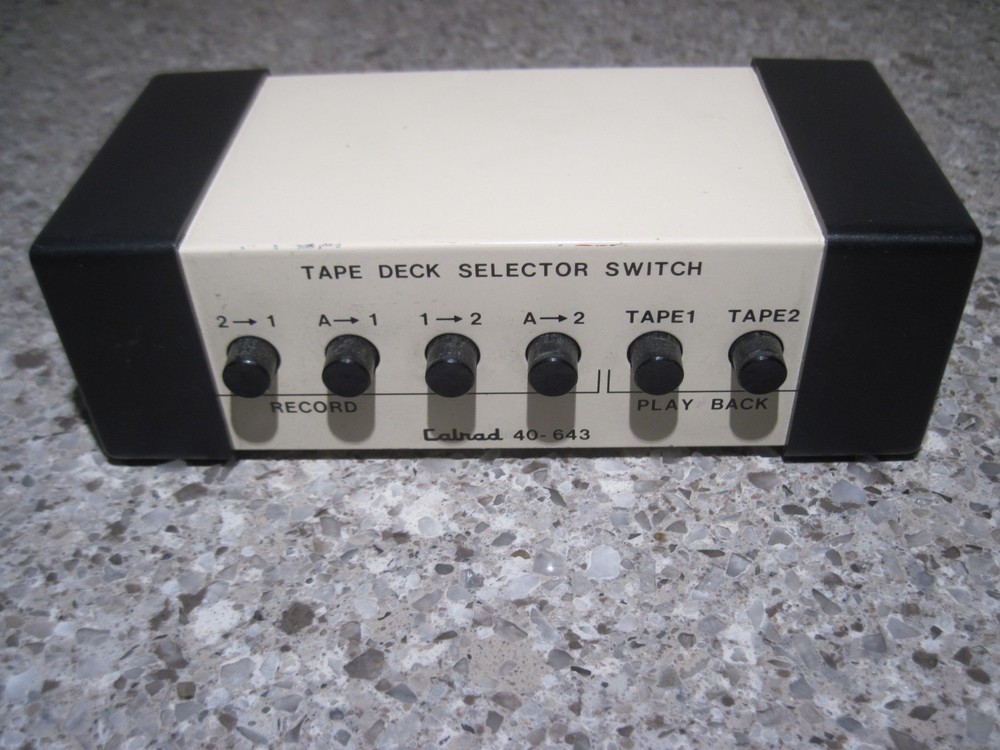 Calrad 40-643 Tape Deck Selector Switch Japan Vgc