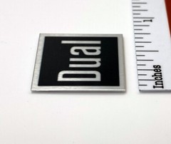 Dual Turntable Badge Logo For Dust Cover or Plinth Custom Made Aluminum