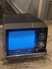 Vtg Admiral 7P280 Solid State B&W Television TV 7” Screen Powers On As Is