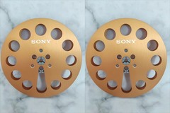 One pair gold TAPE REEL Sony 7″ inch Light Metal Aluminum Take Up Reel