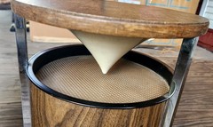 TESTED! Zenith Circle of Sound Speakers with Wood Grain / Round / Retro Omni-VTG