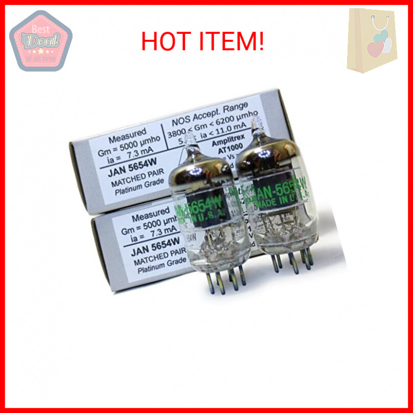 Tested/Matched Pair (2 Tubes) 7-Pin JAN 5654W Fully-Tested Vacuum Tubes – Upgrad