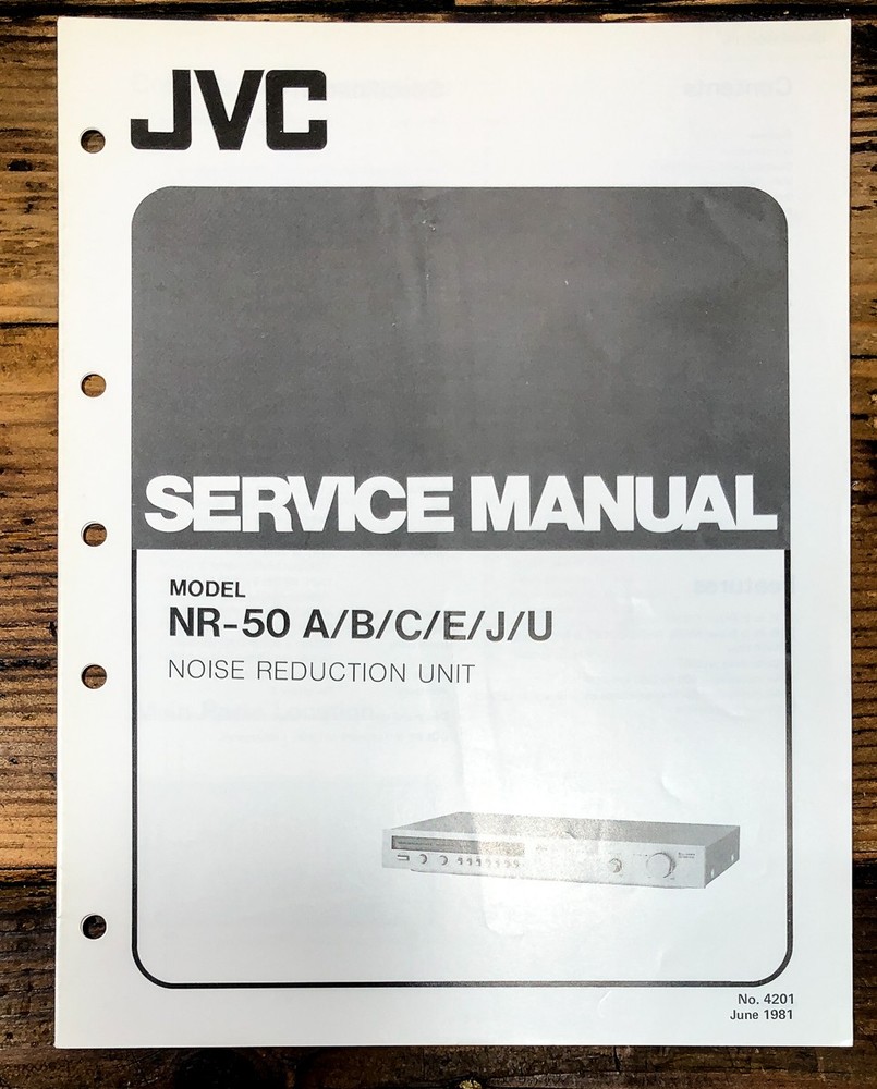 JVC NR-50 Noise Reduction Service Manual *Original*