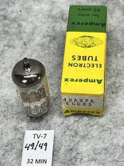 NOS NIB AMPEREX 12AX7A ECC83 MADE IN HOLLAND TUBE TESTS 100% AMPLITREX