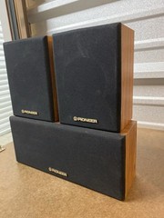 Vintage Pair Pioneer CS-X380-Q & CS-C180-Q Surround Speakers