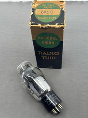 (1) NOS National Union 6A5G Power Tube Black Plate Exc Cond Tests NOS Amplitrex