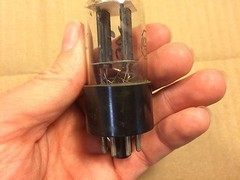 Vintage 1943 RCA 12SN7GT Black Plate Clear Glass Tube USA Tested Good Balanced