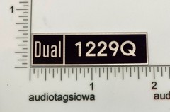Dual 1229Q Turntable Custom Aluminum Badge for Base Plinth