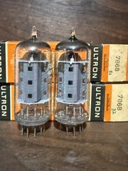 (2) Ultron 7868 Tube NIB USA For Fisher 400 Or 500c 7591A With Converter