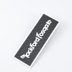 Rockford Fosgate Speaker Custom Made Badge carbon fibre 106mm(4.17″)X39mm(1.54″)
