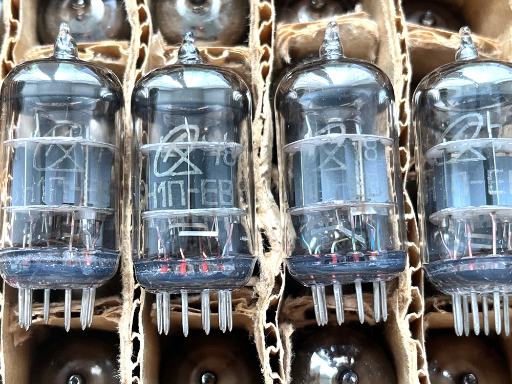 4pcs 6N1P-EV / 6Н1П-ЕВ ~ E88CC, 6DJ8 Triode Vacuum Tube NEVZ Soviet 70-80s NOS
