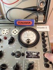ANOS Tungsram 12AX7 ECC83 Tube Silver Plate Disk Get Hickok Tested 7025 12AX7A