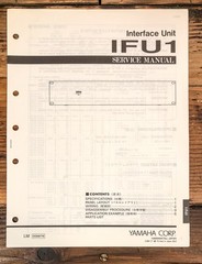 Yamaha IFU1 IFU-1 Interface Unit Service Manual *Original*