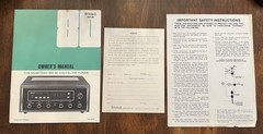 McIntosh MR80 Digital FM Radio Tuner Owner’s Manual, Schematic, Warranty Card